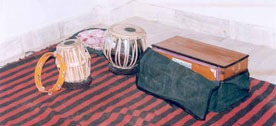 The music room with its instruments