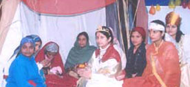 Students at the Christmas celebration