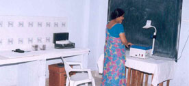 The psychological laboratory with its testing instruments