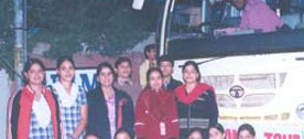 Students on an educational tour