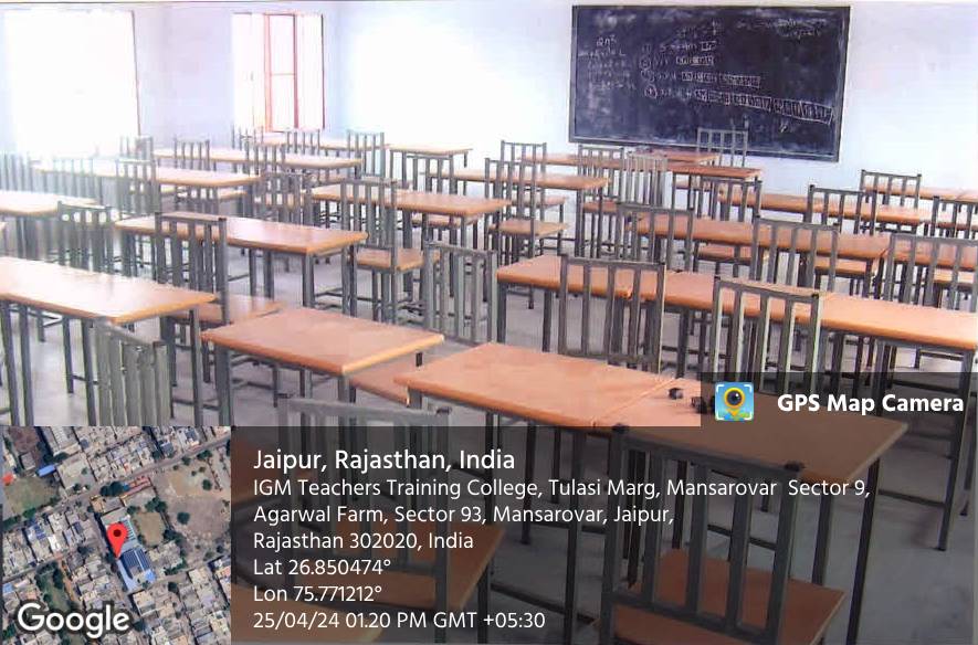 A classroom with rows of desks and chairs facing the blackboard