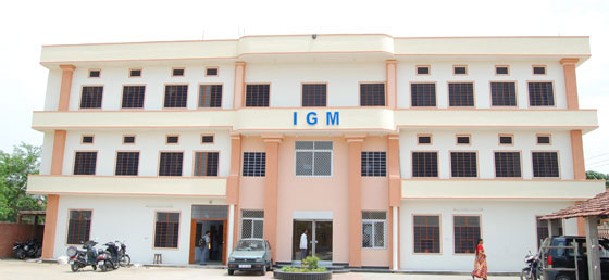 The college building seen from the campus