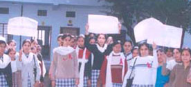 Students at the World AIDS Day programme